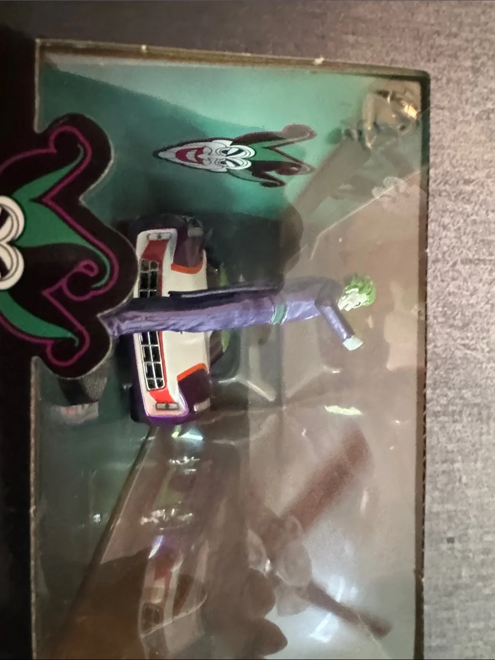 NIB DC Joker 2009 Chevrolet Corvette Stingray model Car- Purple & Green